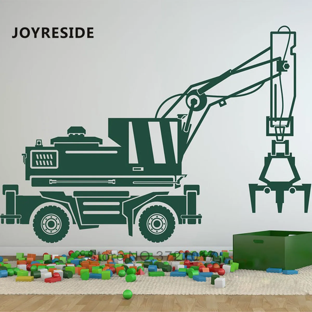 Наклейка с изображением грузовика для мальчика спальни Настенный декор домашняя