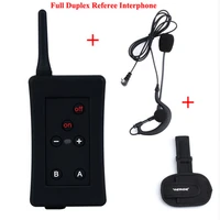 vnetphone fbim wireless full duplex football referee intercom headset 1200m bluetooth referee interphone communicator intercom