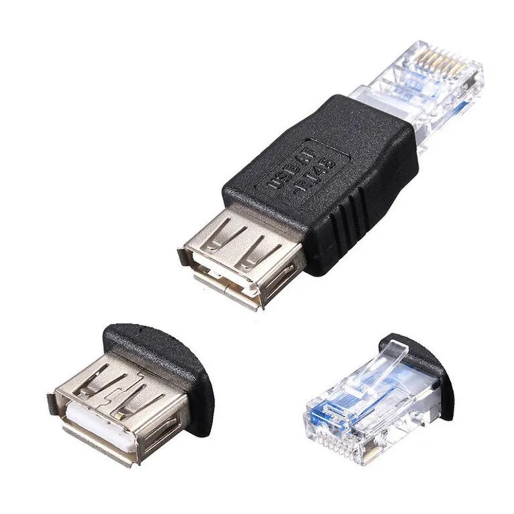 Компьютерные кабели и соединители Ecosin2 USB тип A мама к RJ45 папа Ethernet адаптер