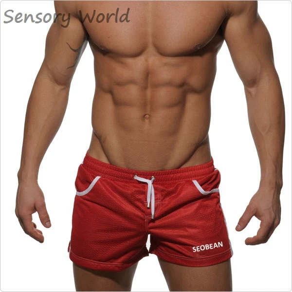 Men's breathable gym shorts mens loose 