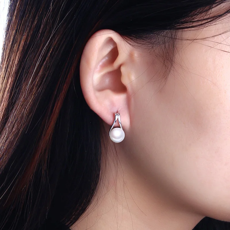 HENGSHENG 8-9mm natural freshwater pearls earrings stud for women gift fine fashion cc jewelry cpe008 | Украшения и аксессуары