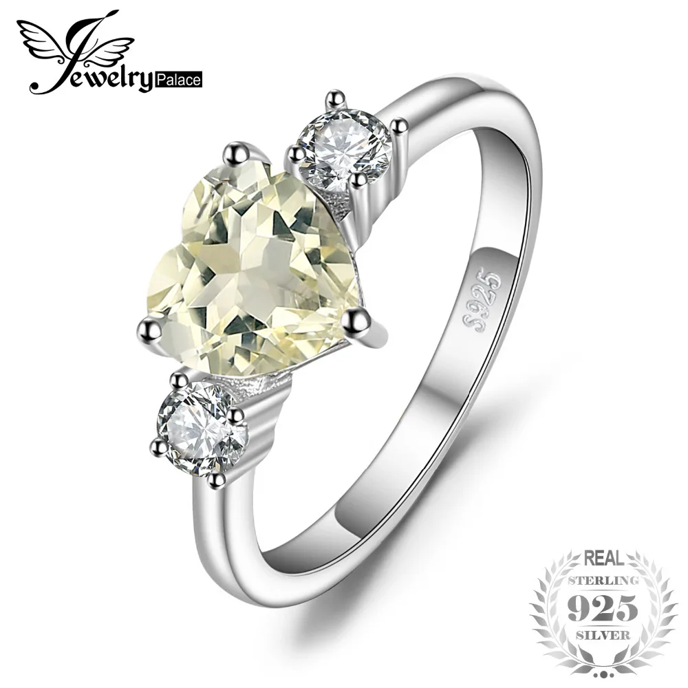 Jewelrypalace сердце любовь 1ct драгоценные камни лимон quartzss и белый topazss камень
