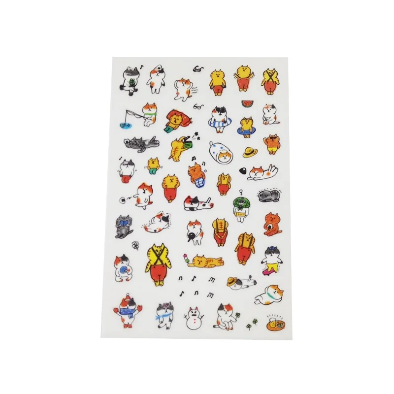 6 листов/упаковка наклейки для книг кошки дневника скрапбукинга календаря