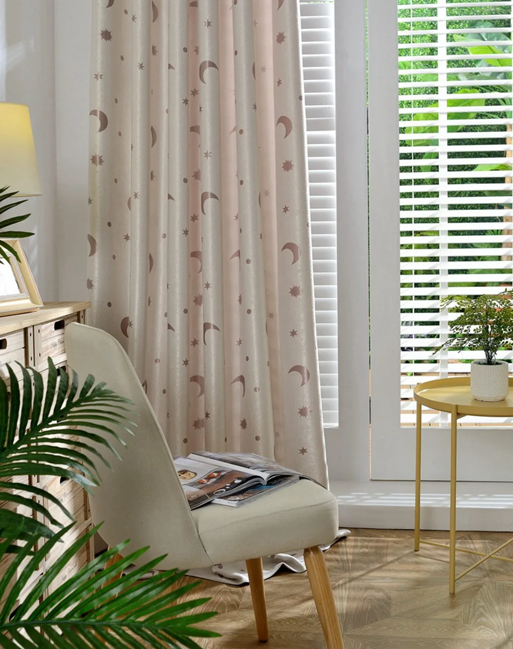 Детские жаккардовые занавески с принтом луны и звезд|curtain tape|curtain windowcurtain |