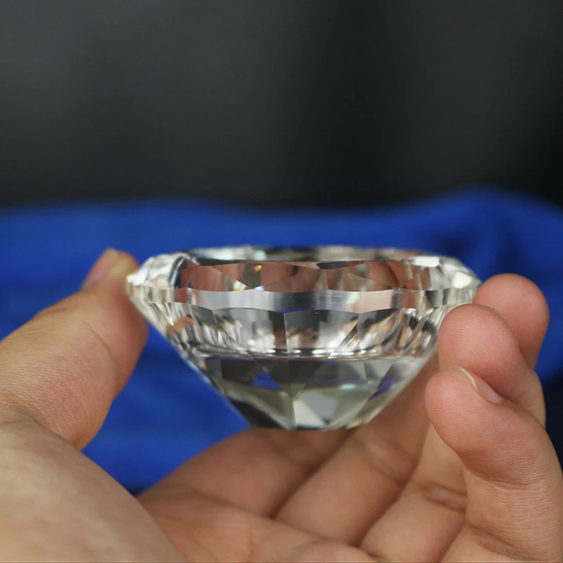 1 шт. 65 мм диаметр сверкающий кристалл Daimond чай держатель свечей стенд украшения дома