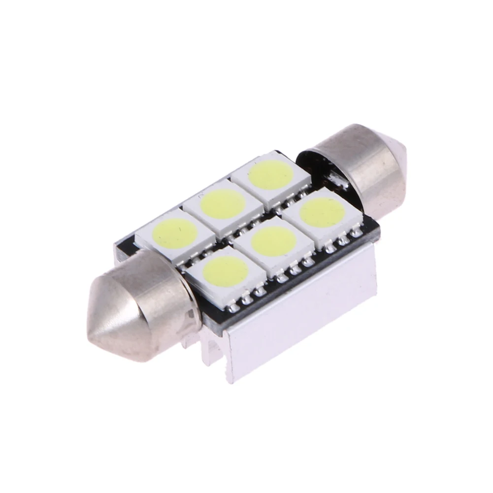 VODOOL 10 шт. беласветодиодный 36 мм 5050 6SMD светодиодная C5W светодиодный льная