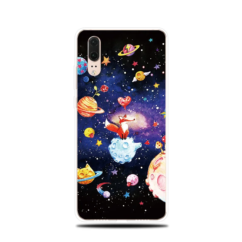 Space Fantasy Silicone Phone Case For Huawei P8 P9 Lite 2017 P Smart 2019 Soft Cover P10 P20 P30 Pro |