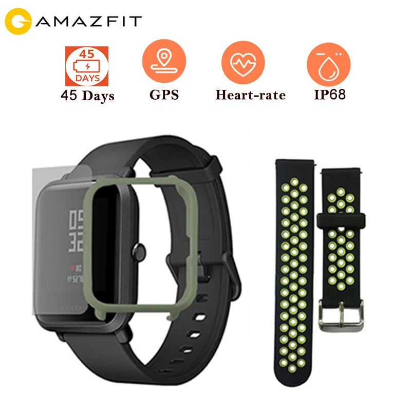 100% оригинальные Xiaomi Huami Amazfit Bip Молодежные мужские и женские gps Смарт часы Bluetooth 4 0