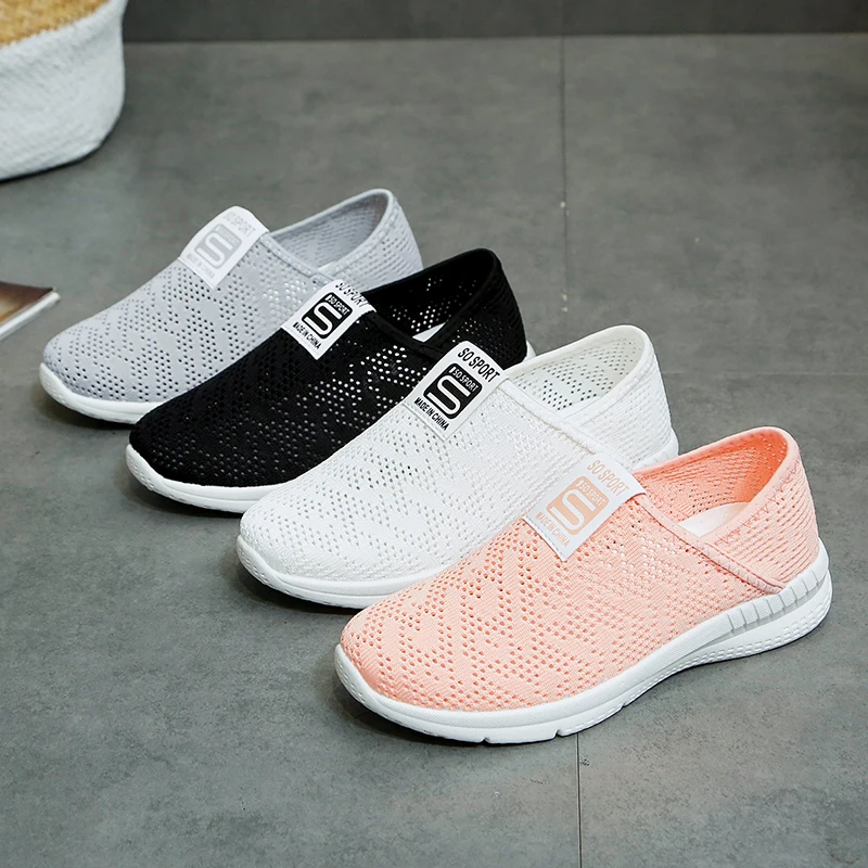 Модная женская обувь летняя дышащая повседневная большие размеры 35-40 легкие