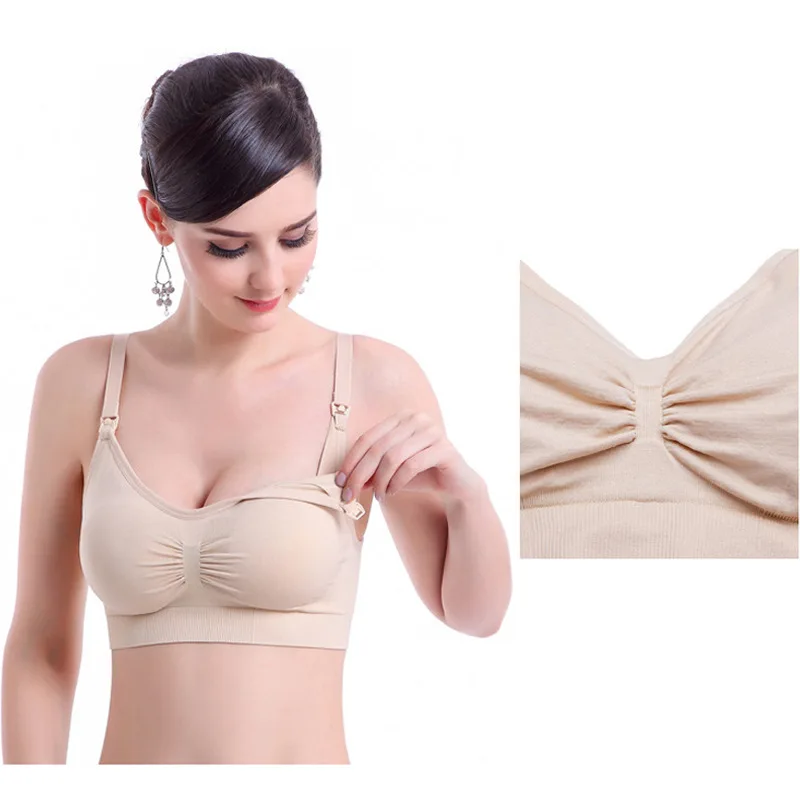 2 Colour/Sets Cheap Maternity Nursing Bras soutien gorge allaitement Pregnancy Clothes for feeding Top Bra Underwear lactancia L | Мать и