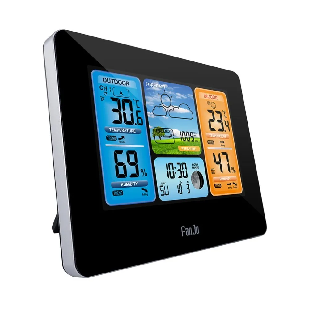 Беспроводная метеостанция цветопередача с оповещением температура влажность