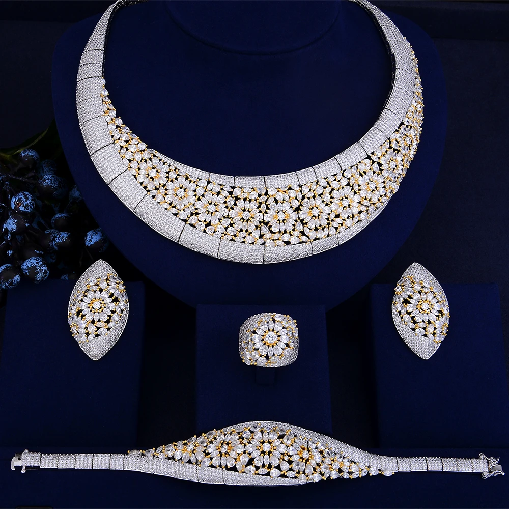 GODKI Роскошные Многоцветный африканских Цепочки и ожерелья серьги ювелирный