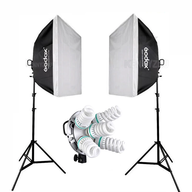 2x Godox TL 5 E27 гнездо держатель света + 10 шт. 150 Вт 5500 к лампа для фотостудии