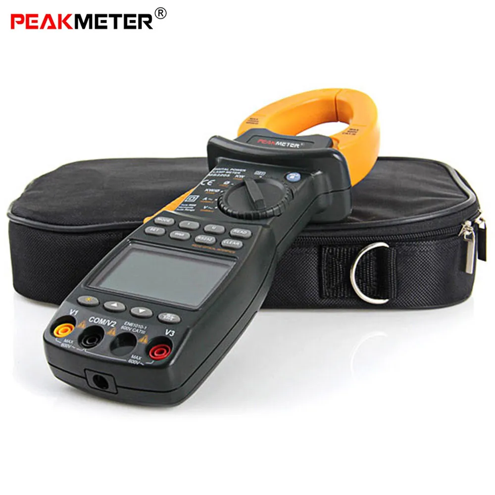 PEAKMETER MS2205 ЖК-дисплей Многофункциональный 3 фазы клещи умный гармоники Мощность
