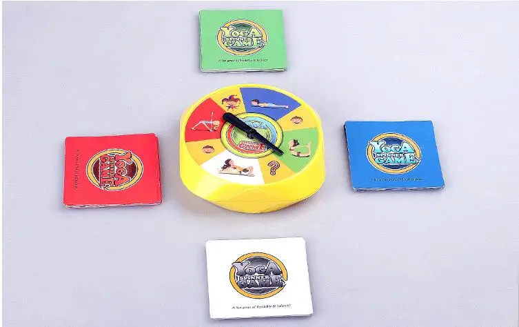 Дети весело Йога Spinner настольные игры с 54 поза карты Семья вечерние игрушки для детей 5 лет до