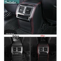 tonlinker 1 pcs diy new pu leather car styling center armrest back protective holster cover case for vw skoda superb 2015 16