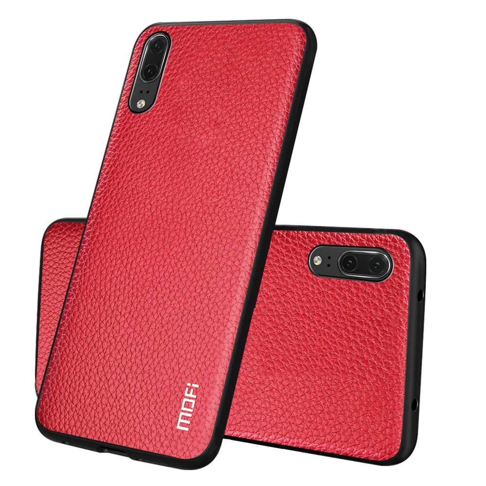 MOFi Phone Case for Huawei P20 Hard PC Cover PU Leather Litchi Pattern High Quality Business Full Protection Fundas Capa |