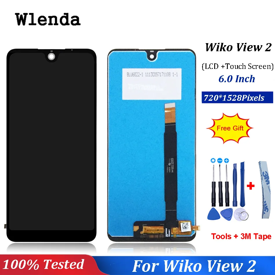 ЖК дисплей и сенсорный экран для wiko view 2 6 0 дюйма в сборе мобильный телефон