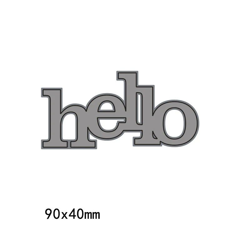 Металлические Вырубные штампы Hello для DIY альбома с английскими словами