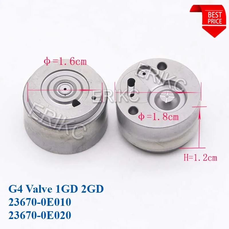 

ERIKC 23670-0E020 Control Valve G4 Genuine 23670-0E010 Plate Original CR Injector Nozzle for Denso Piezo 1GD 2GD 295040-9440