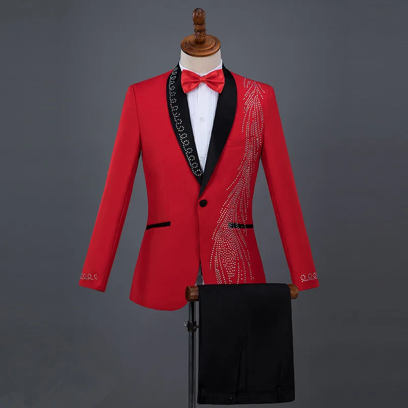 2018 мужские тонкие костюмы с кристаллами сверкающие блейзеры бриллиантами певица