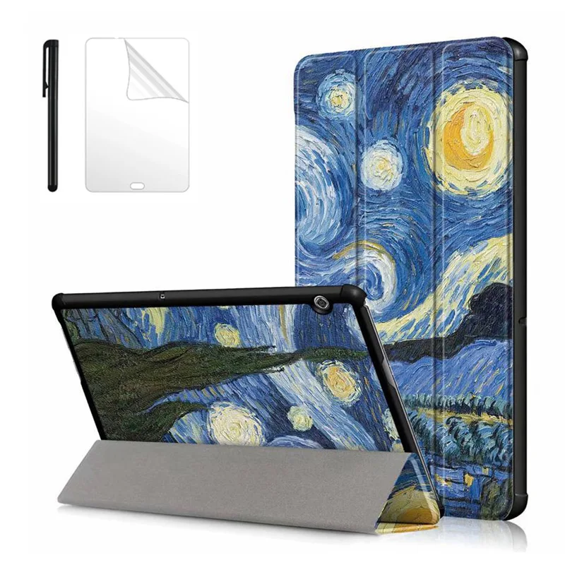 Чехол подставка для планшета Huawei MediaPad T5 10 1 дюйма из искусственной кожи|Чехлы