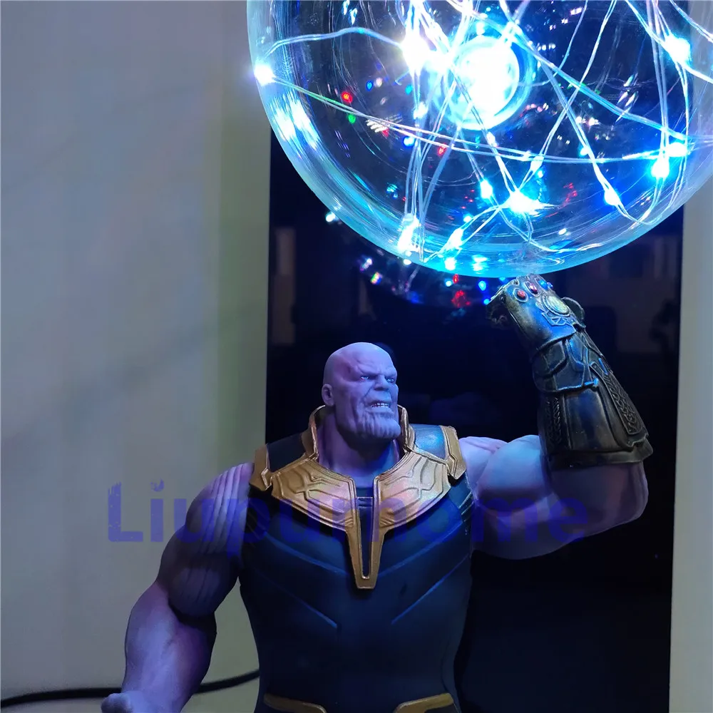 Lampara Мстители Endgame Thanos Infinity Gauntlet светодиодный ночной Светильник Flash дисплей набор Фильм Мстители фигурка танос DIY лампа игрушки