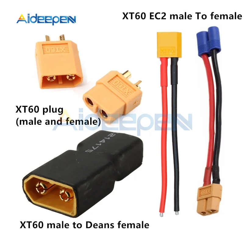 Женский Штекерный разъем Разъем XT60 папа Deans Мама т EC2 типа банан для аккумулятора