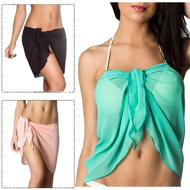 

Charm Women Chiffon Beach Bikini Cover Up Wrap Scarf Pareo Swimwear Sarong Dress