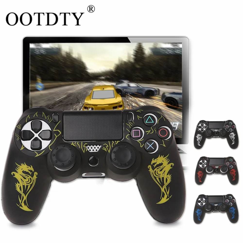 Силиконовый защитный чехол для джойстика Western Dragons с 2 шапками SONY playstation 4 PS4 Dualshock
