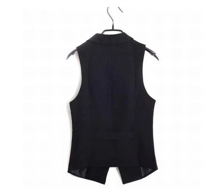 

Large Size V Collar Vest Summer New Women's Vests Black Sleeveless Coat
