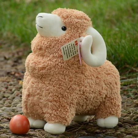 Brown Dorimytrader Jumbo Lovely Мягкая плюшевая игрушка из овечьей шкуры Игрушечные куклы из козлята Большой подарок для малышей 35inch 90cm DY60270 - Цвет: Brown