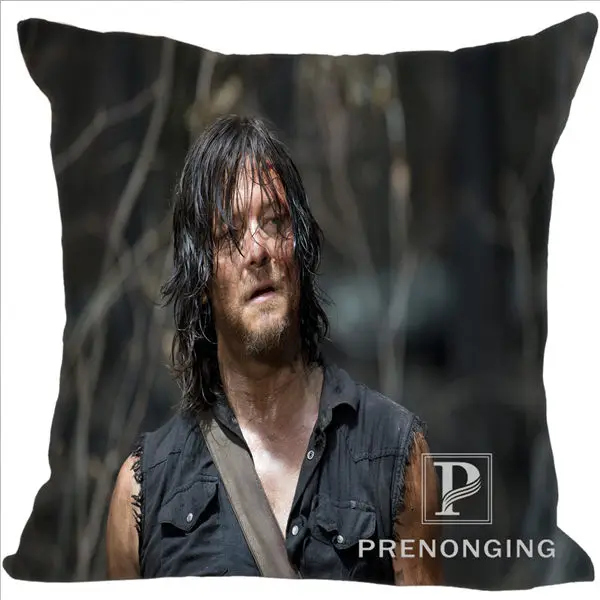 Pillowcases Изготовленная на заказ Наволочка ходячий мертвец Дэрил диксо квадратная Подушка на молнии Обложка печать ваши фотографии(с одной стороны) 180117#80 - Цвет: Pillowcases