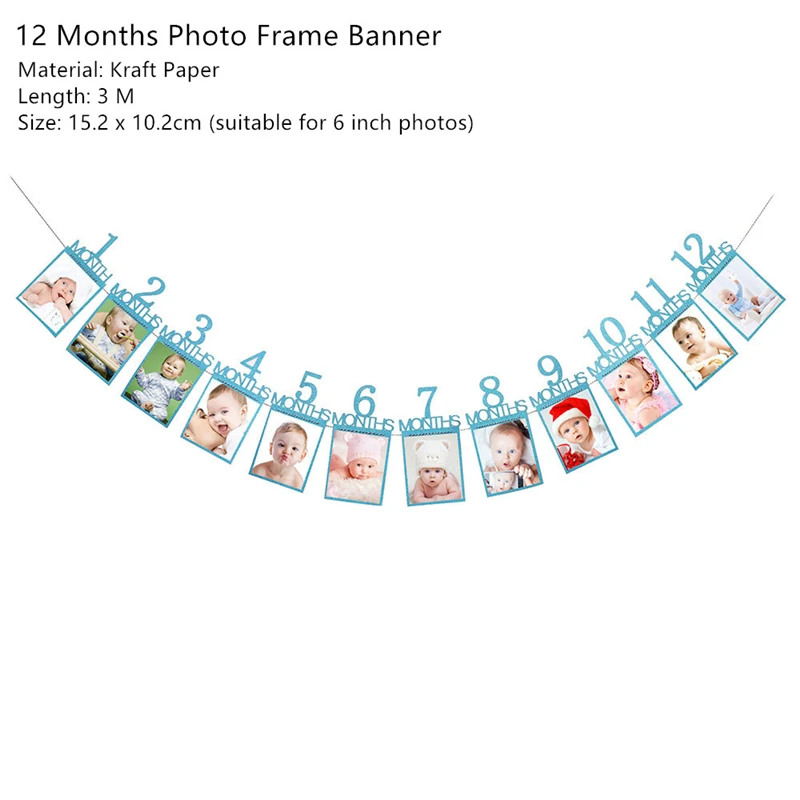 photo frame banner B Воздушный шар на день рождения Babyshower, воздушный шар на день рождения для мальчиков/девочек, украшение для вечеринки на день рождения, воздушный шар для детей, декор для детей, воздушные шары - Цвет: photo frame banner B