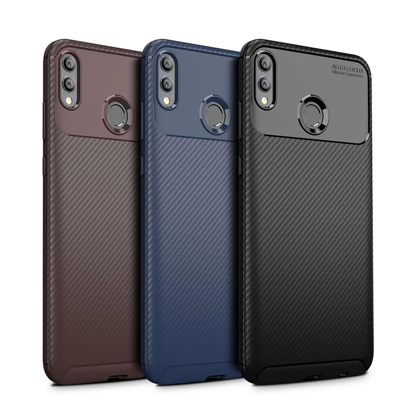 Luxury Case for Huawei Honor 8X Soft Silicone Carbon Fiber Bumper Phone Bag 360 Full Back Cover MAX Funda Caso |