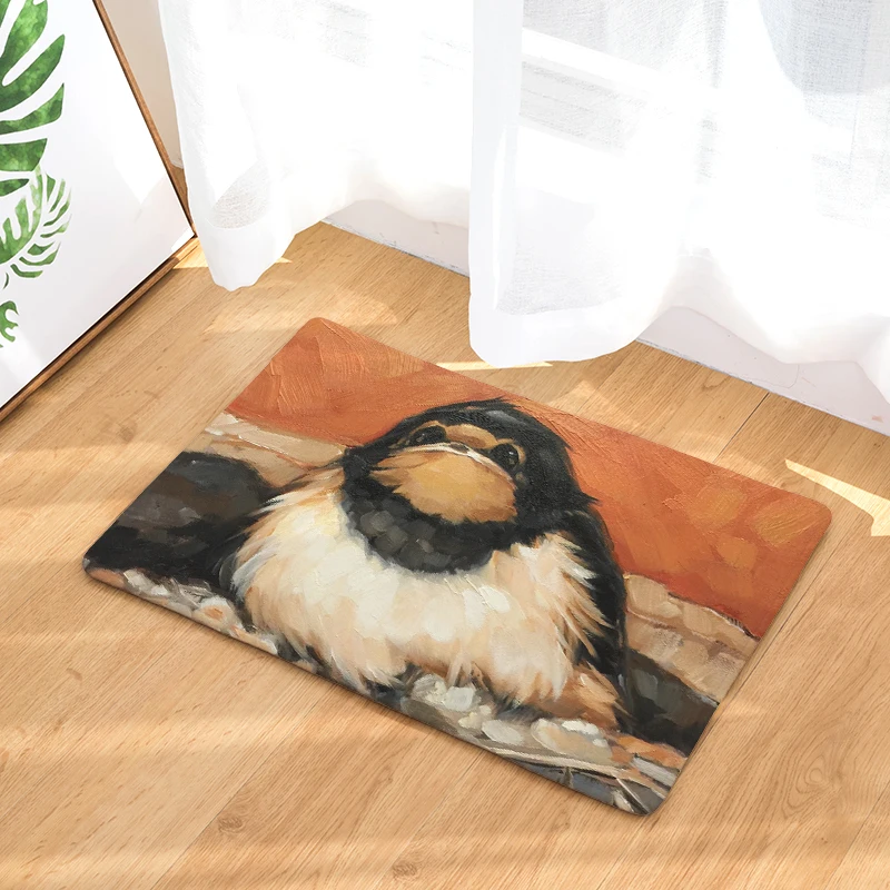 Коврик для входной двери легкий тонкий фланелевый милый мультяшный удобный