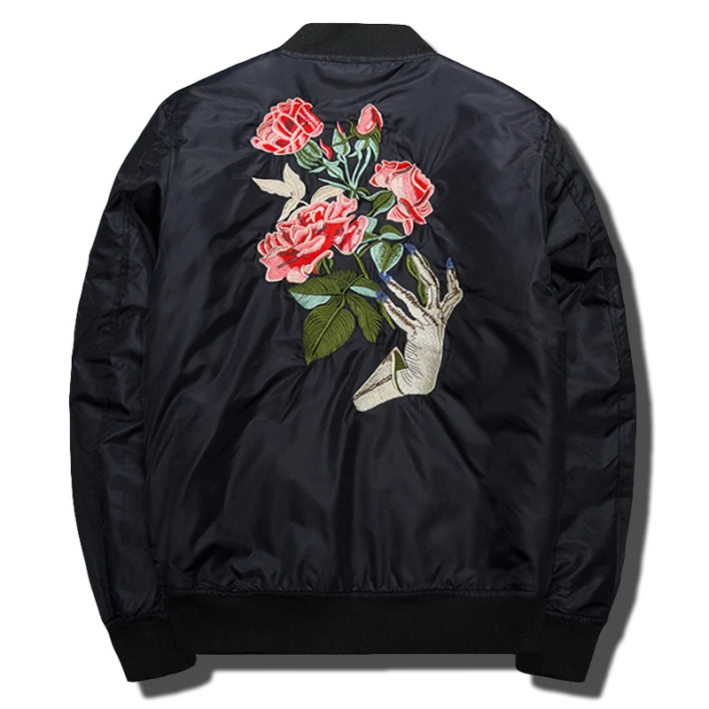 Женская куртка-бомбер на весну и осень Chaquetas Mujer куртки для пар с цветочной