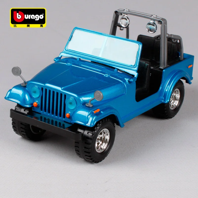Bburago 1:24 jeep wrangler красный синий автомобиль литье под давлением охлаждение сбор