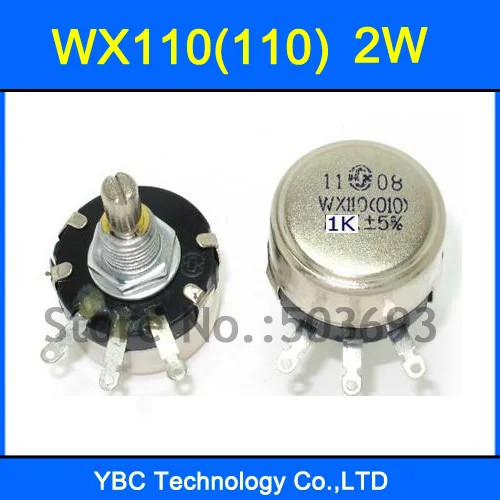 9 шт./лот WX110 010 2 Вт 1 К 2.2 4.7 10 22 100R 330R 470R 680R потенциометра Бесплатная доставка|potentiometer