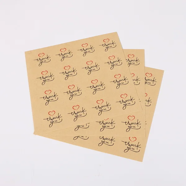 2.5cm 80pcs 60-120 pcs Thank You Love самоклеящийся клейкий герметик стикер s художественные этикетки стикер Сделай своими руками подарок торт бумажные этикетки для конфет - Цвет: 2.5cm 80pcs