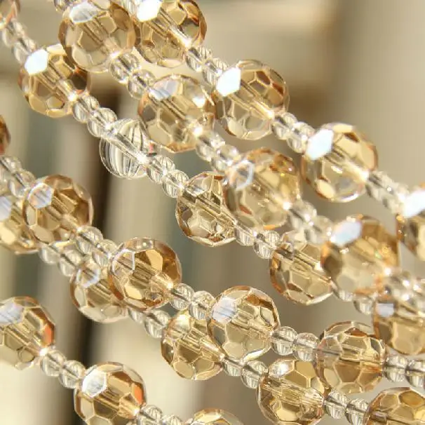 Бесплатная доставка Классические занавески из хрустальных бусин 5 струн 32 секции