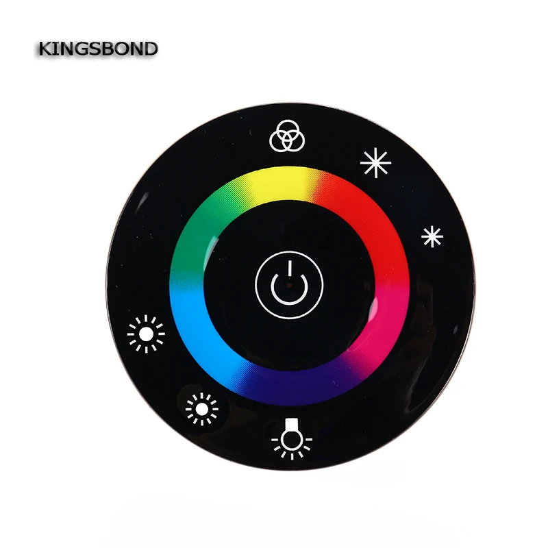 Светодиодный сенсорный круглый RGB контроллер DC12V-DC24V 18A 7 клавиш RF пульт дистанционного управления для светодиодный полосы