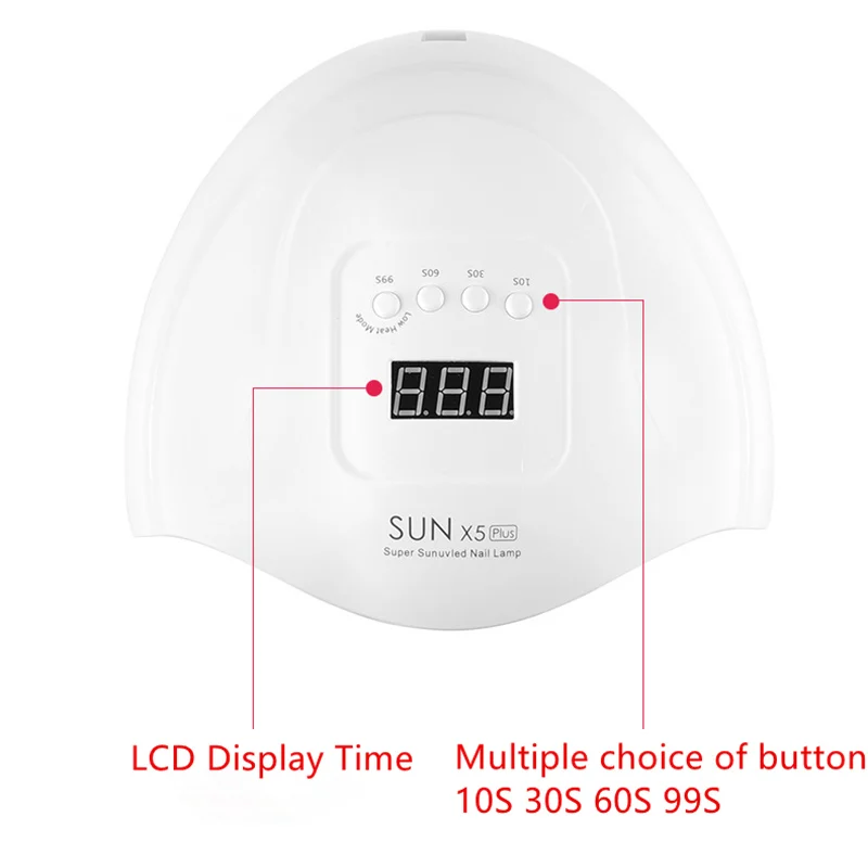 УФ-светодиодная лампа SUNX5 Plus 80 Вт для сушки всех типов лака маникюра ногтей таймер