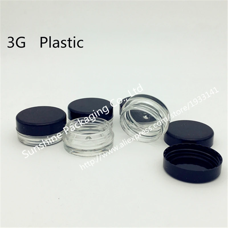Hot sale Promotion 100pcs 3G Plastic Cream Jars 3 g cream jars 3ml sample cosmetic bottlesntainer | Красота и здоровье