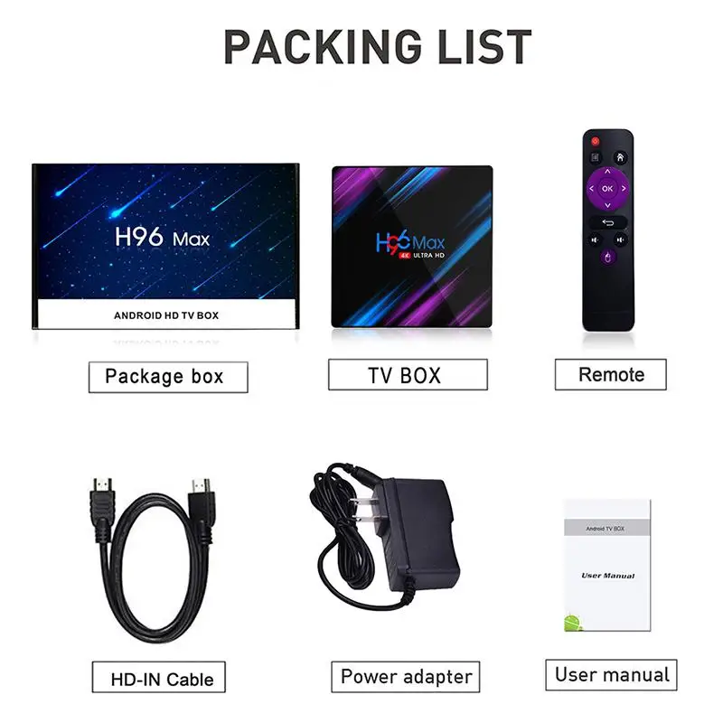 H96 Android 9 0 HD Smart Network Media Player TV Box max 3318 Quad-Core 2 + 16G/4 32G/4 64G Wireless: WiFi 4G/5G r29 | Электроника