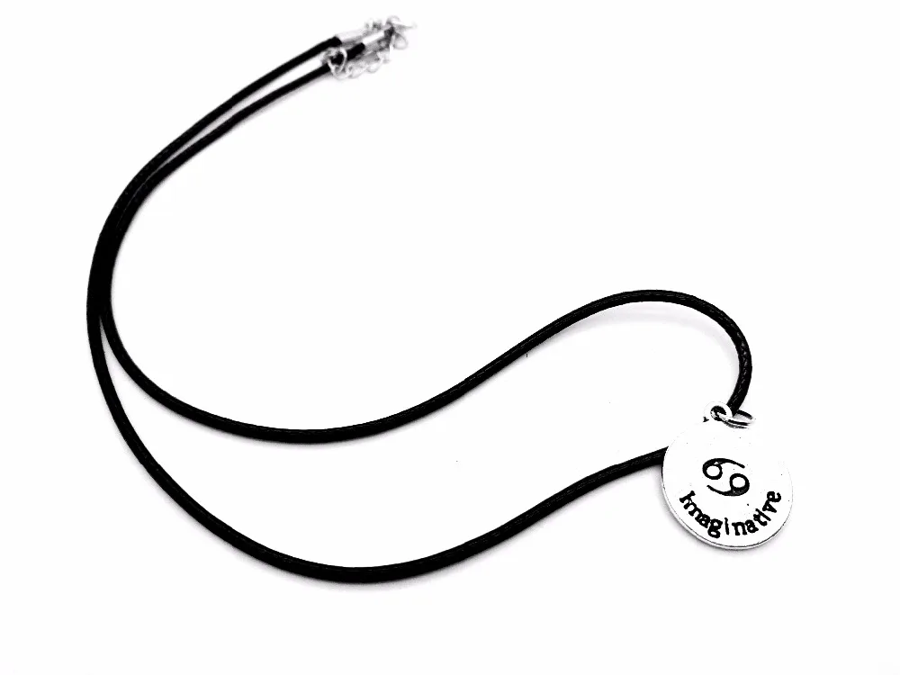 Ожерелье со знаками Зодиака рака 12 созвездий веревочное ожерелье гороскоп диск