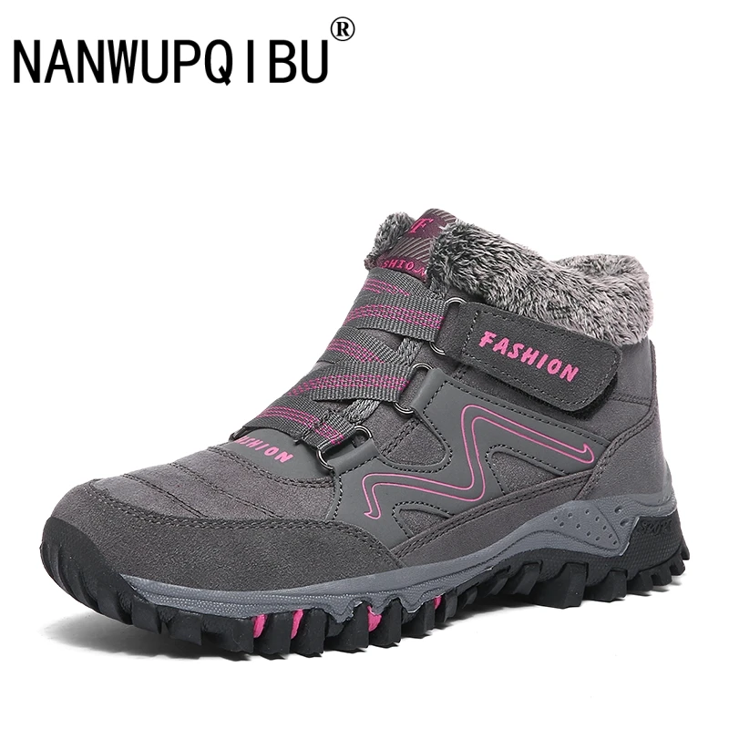 Новый 2019/женские зимние ботинки Качественные теплые пуш ап Женские ботильоны