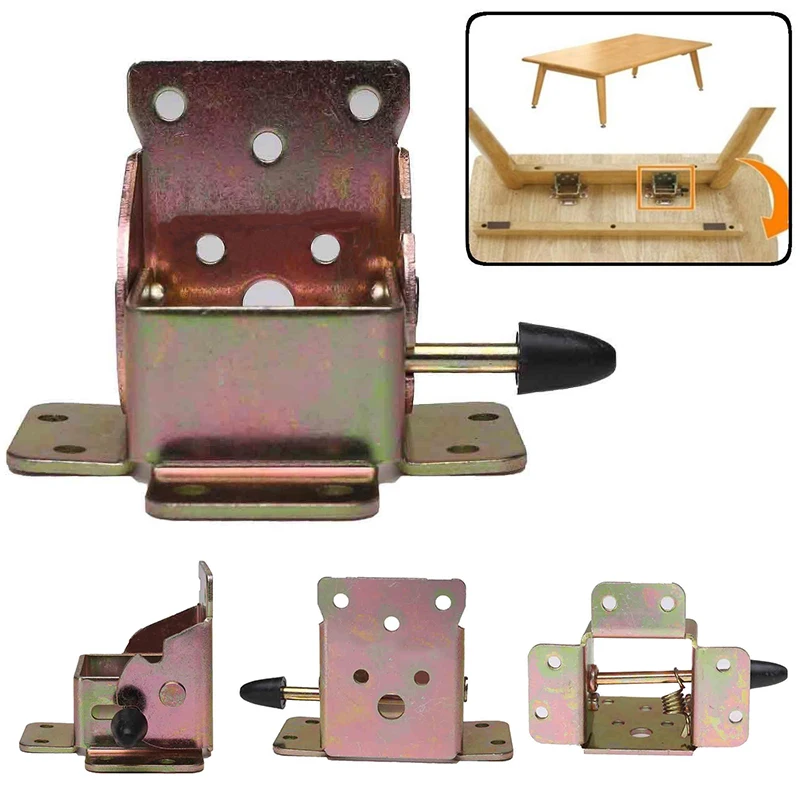 

4pcs Iron Folding Table Leg Brackets Foldable For Table Chair Extension Tables Foldable Self Locking Fold Feet Furniture Hinges