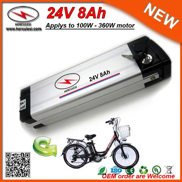 Литий ионный аккумулятор для электровелосипеда Silver Fish 24 В 8 Ач 350 Вт 300 Вт|e bike