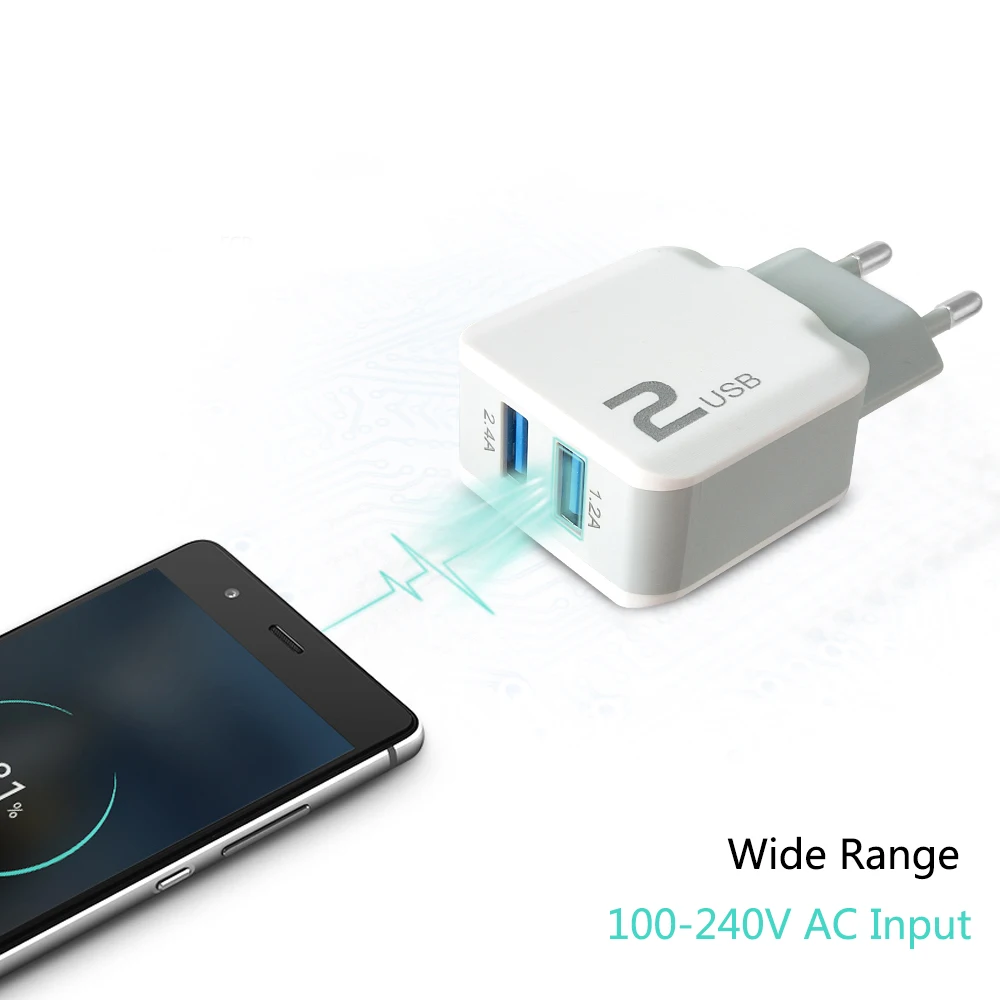 Быстрый 18 Вт Универсальный USB зарядка 3 0 5 в 2.4A для samsung Xiaomi huawei iPhone EU Qualcomm быстрое